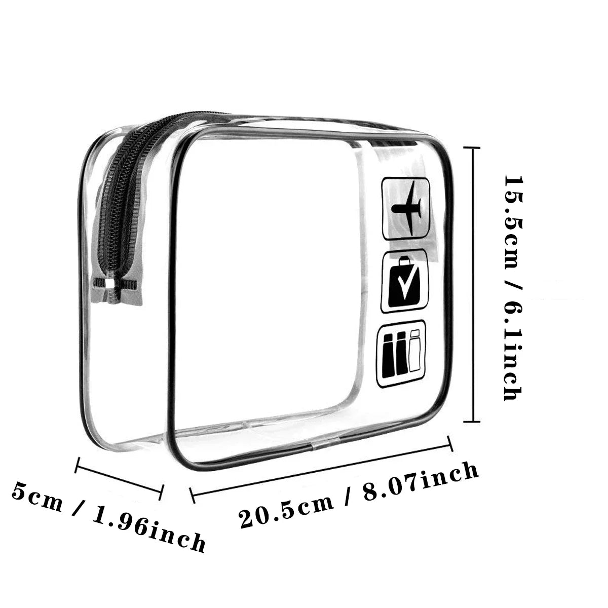 Men Women Travel Clear Cosmetic Bag Waterproof Toiletry Wash Make Up Bags Transparent Zipper Makeup Bag Organizer Box