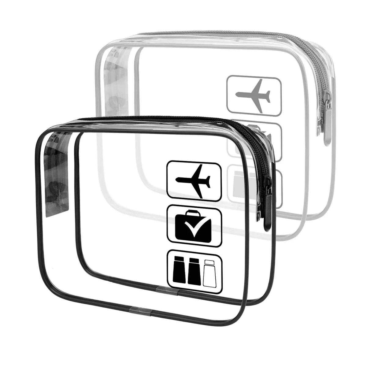 Men Women Travel Clear Cosmetic Bag Waterproof Toiletry Wash Make Up Bags Transparent Zipper Makeup Bag Organizer Box