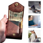 Money Wallet Bi-Fold ID Card Clip Case Complimentary Fountain Pen Slim Minimalist Wallet for Daily Commuting Business and Travel